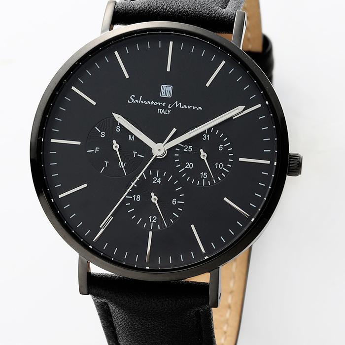 【美品＊稼動品】サルバトーレマーラ　メンズ　腕時計　デイトカレンダー　スモセコ サルバトーレ・マーラ Salvatore Marra サルバトーレマーラ