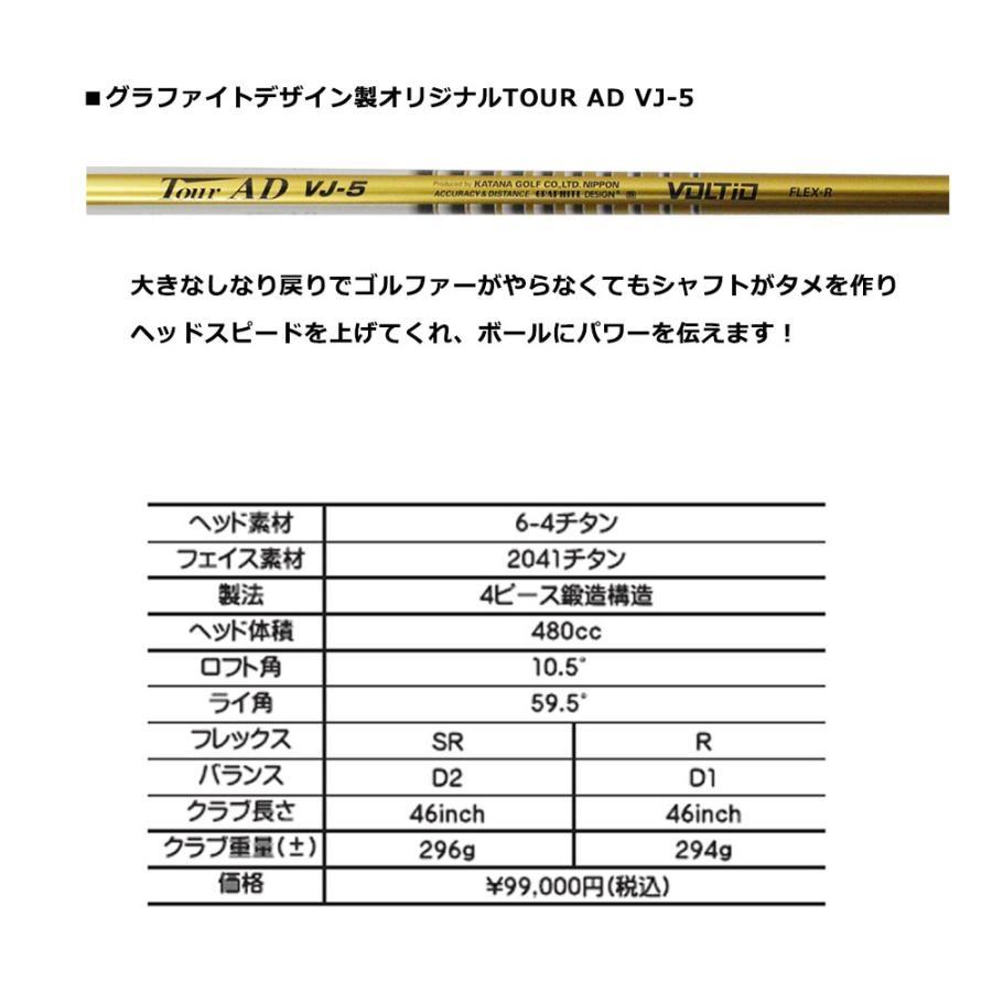 KATANA GOLF カタナゴルフ ドライバー ゴルフクラブ VOLTIO NINJA TG-01 DRIVER 10.5° TOUR AD VJ-5_6