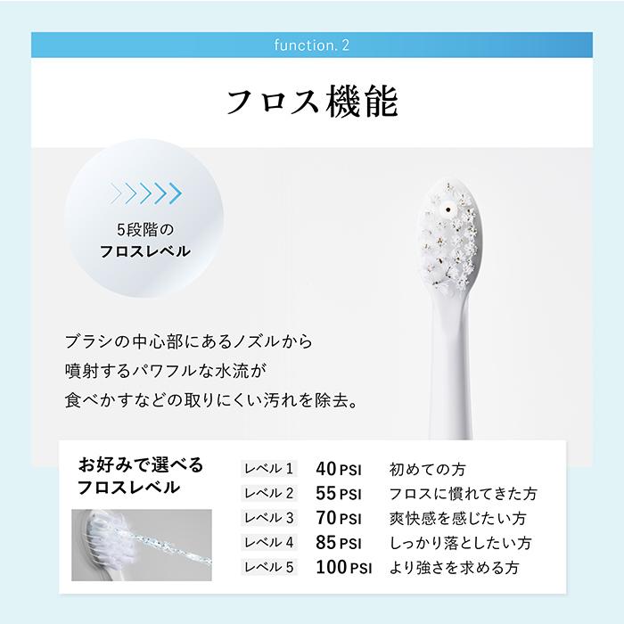 ブラッシング フロス 2in1 電動歯ブラシ 水流と振動 汚れをしっかりと落とす WAVEWAVE JET WASHER 正規品 送料無料 | WAVEWAVE | 12