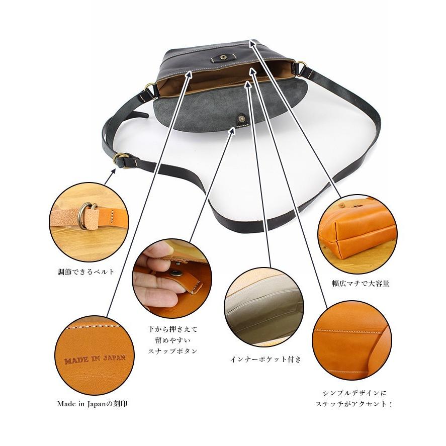 ショルダーバッグ レディース 斜め掛け メンズ 栃木レザー 本革