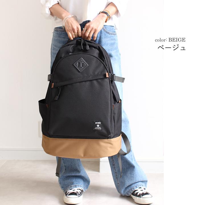 anello アネロ リュック 大容量 A4 リュックサック 通勤 通学 アウトドア 部活 10ポケット 40L レディース メンズ 男女 撥水 はっ水 おしゃれ シンプルの画像
