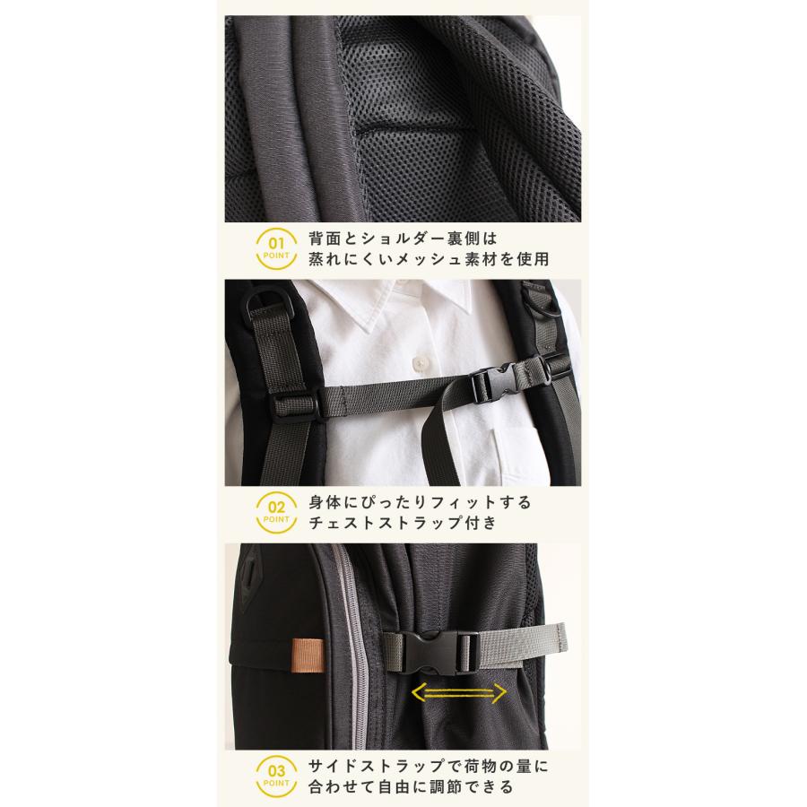 anello アネロ リュック 大容量 A4 リュックサック 通勤 通学 アウトドア 部活 10ポケット 40L レディース メンズ 男女 撥水 はっ水 おしゃれ シンプルの画像