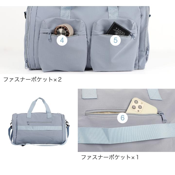 ボストンバック レディース 大容量 撥水加工 ナイロン 3WAY 30L