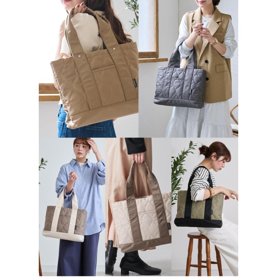 トートバッグ レディース 軽い a4 大きめ ナイロン 撥水 トート バッグ 通勤 軽量 仕切り付き 鞄 かばん 30代 40代 50代 LIZDAYS | LIZDAYS | 11