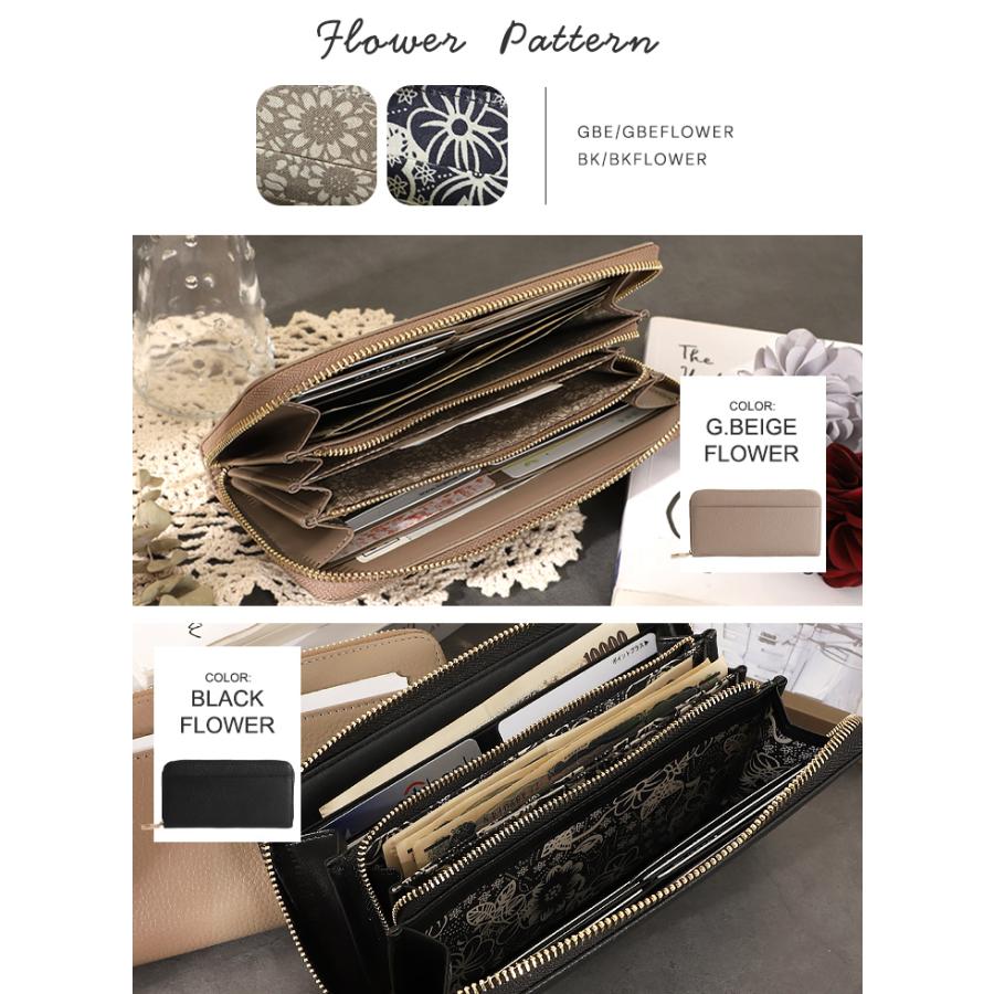 財布 長財布 レディース 本革 牛革 大容量 多機能 大きく開く じゃばら カード収納 小銭入れ スキミング防止 大人 40代 30代 50代 20代 | LIZDAYS | 34