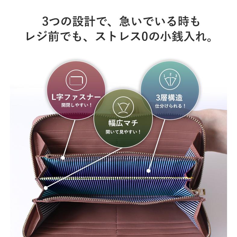 財布 長財布 レディース 本革 牛革 大容量 多機能 大きく開く じゃばら カード収納 小銭入れ スキミング防止 大人 40代 30代 50代 20代 | LIZDAYS | 25