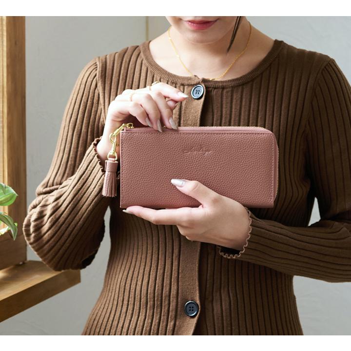 LIZDAYS 財布 レディース 長財布 薄い 薄い財布 L字ファスナー スリム 軽量 本革 牛革 スキミング防止 RFID 使いやすい おしゃれ | LIZDAYS | 14