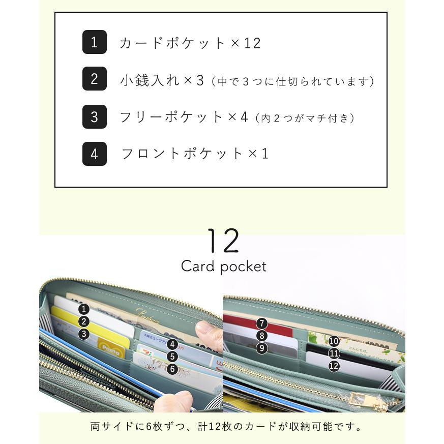 長財布 レディース 小銭入れ仕切りあり 大容量 本革 上質な牛革 シンプル スキミング防止 FRID 通帳入る ラウンドファスナー LIZDAYS liz06｜styleonbag｜09