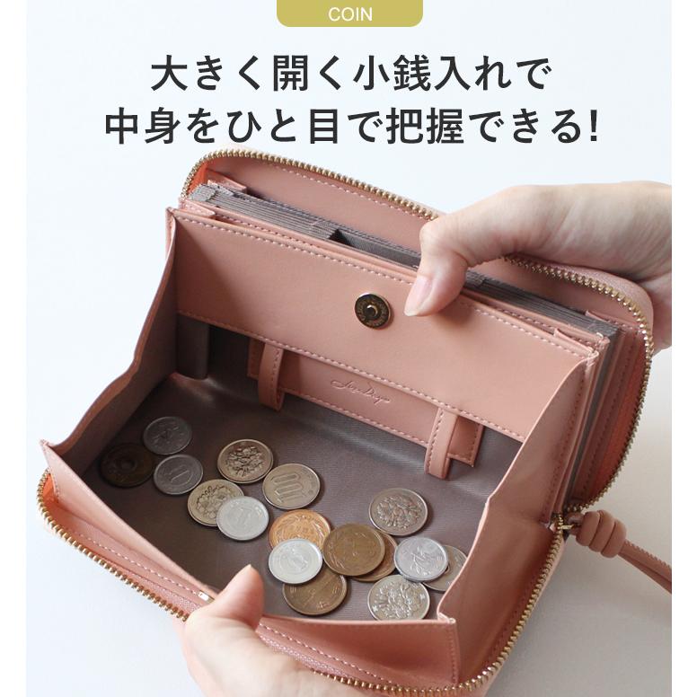 LIZDAYS 長財布 レディース 長財布 短い 本革 小さい 財布 軽量 ラウンドファスナー 大容量 コインスルー 仕分け スキミング防止 | LIZDAYS | 29