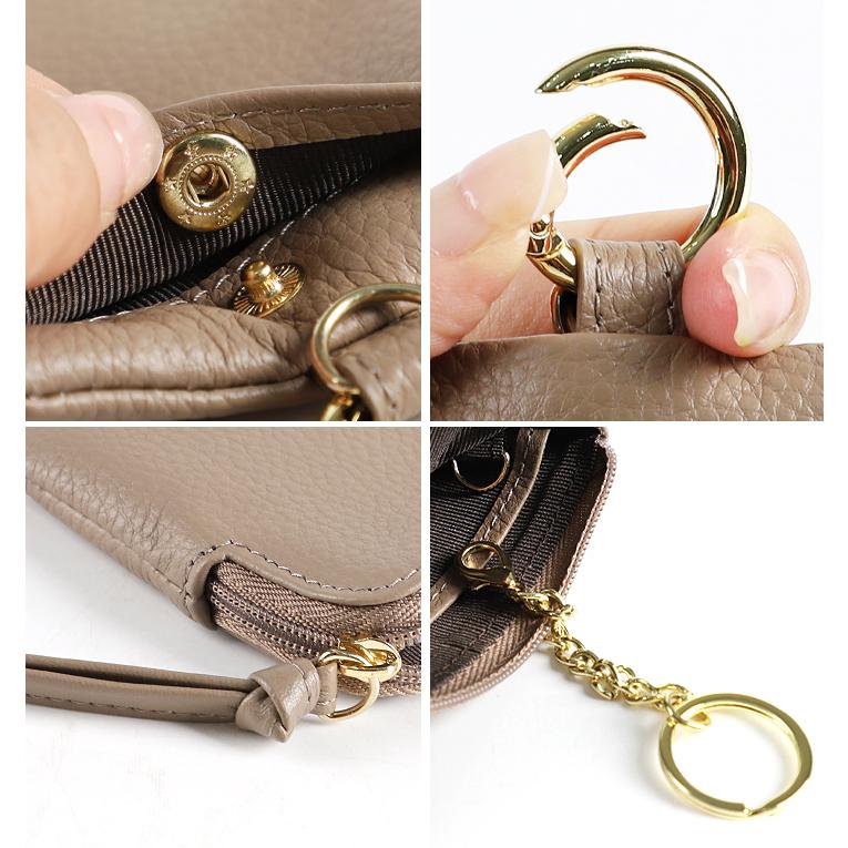 パスケース リール付き 落ちない キーケース 本革 定期入れ レディース メンズ 小銭入れ コインケース カードホルダー ストラップ | LIZDAYS | 20