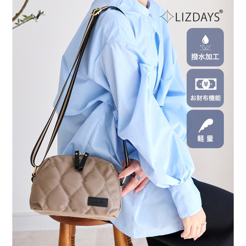 LIZDAYS ショルダーバッグ レディース 軽い 小さめ ショルダー バッグ お財布ショルダー 撥水 ナイロン 上品 かわいい 旅行 お財布機能 | LIZDAYS | 06