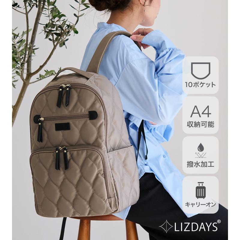 LIZDAYS  ママラク レディース マザーズバッグ リュック ママバッグ 大容量 機能ポケット はっ水 キルティング おしゃれ | LIZDAYS | 04