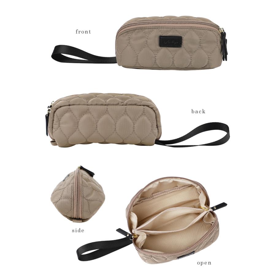 化粧ポーチ 可愛い メイクポーチ コンパクト 自立 仕切り ポケット 小物入れ コスメポーチ 旅行 機能的 収納 LIZDAYS リズデイズ スタイルオンバッグ | LIZDAYS | 20