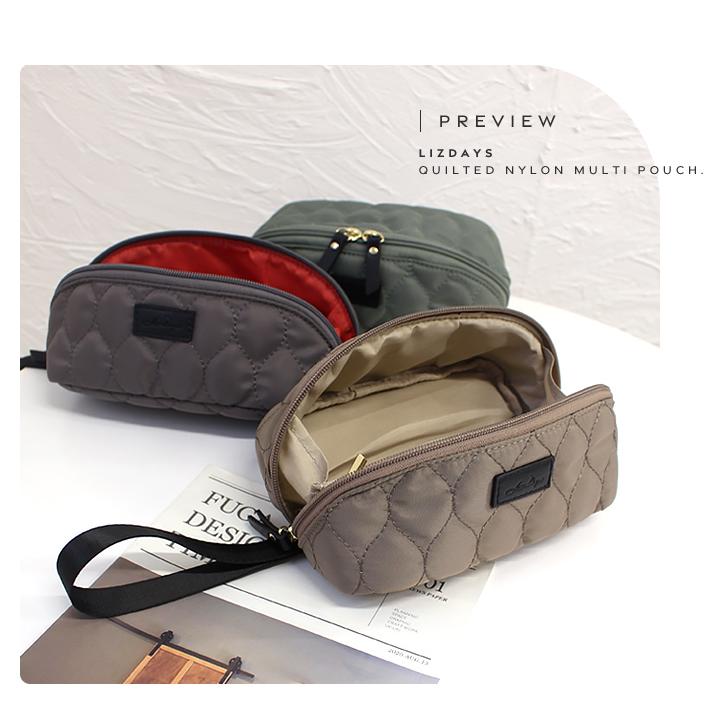 化粧ポーチ 可愛い メイクポーチ コンパクト 自立 仕切り ポケット 小物入れ コスメポーチ 旅行 機能的 収納 LIZDAYS リズデイズ スタイルオンバッグ | LIZDAYS | 07