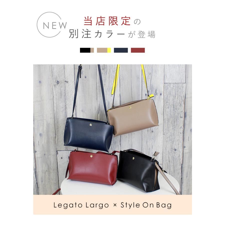 Legato Largo  ショルダーバッグ レディース 斜めがけ  かるいかばん ミニショルダーバッグブラック ベージュ ピンク ブラウン 軽い 軽量｜styleonbag｜22