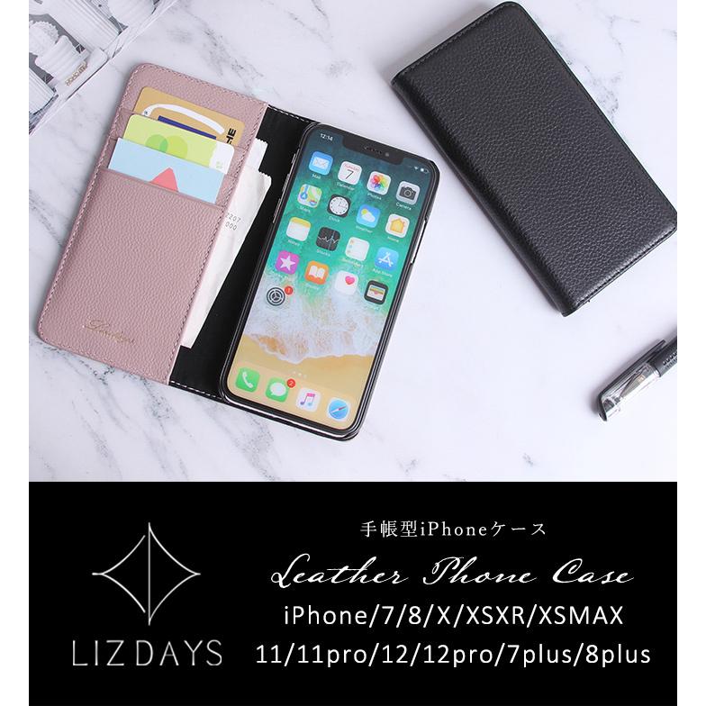 LIZDAYS iphoneケース  iPhone スマホケース 手帳型 革 本革 牛革 スマホカバー アイフォンケース ベルトなし 手帳型スマホケース セール｜styleonbag｜16