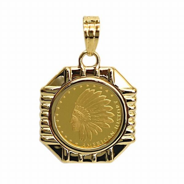 ゴールドアクセサリー ゴールドジュエリー ゴールドペンダント インディアン＆コンドル 24金 K24 誕生日プレゼント プレゼント ギフト 贈り物