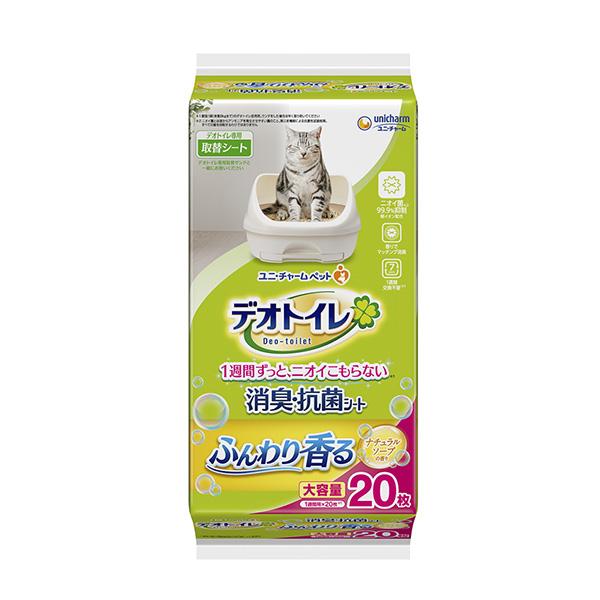 デオトイレ　消臭抗菌シート　ナチュラルソープの香り　120枚　ペットシート　猫用 デオトイレ 国産 デオトイレ ふんわり香る 消臭・抗菌シート