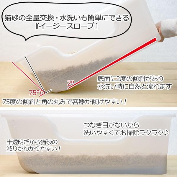 ライオン　ニオイをとる砂　獣医師共同開発猫トイレ　アイボリー　猫用 トイレ 固まる猫砂専用 スコップ付 日本製 広め シンプル 獣医師開発猫トイレ LION｜styleplus｜04