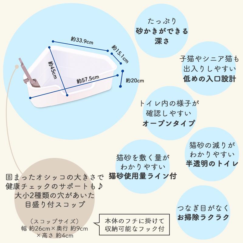 LION（ライオン） コンパクトコーナー猫トイレ 頭数＋1台応援セット