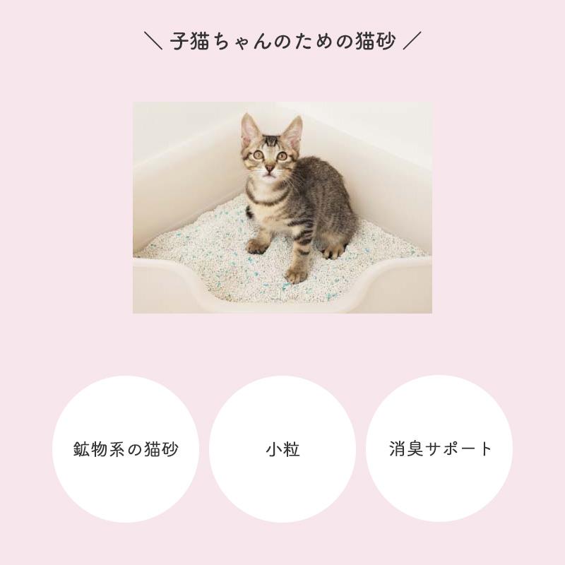 LION（ライオン） ケース 0歳 (子猫) からのニオイをとる砂 小粒タイプ