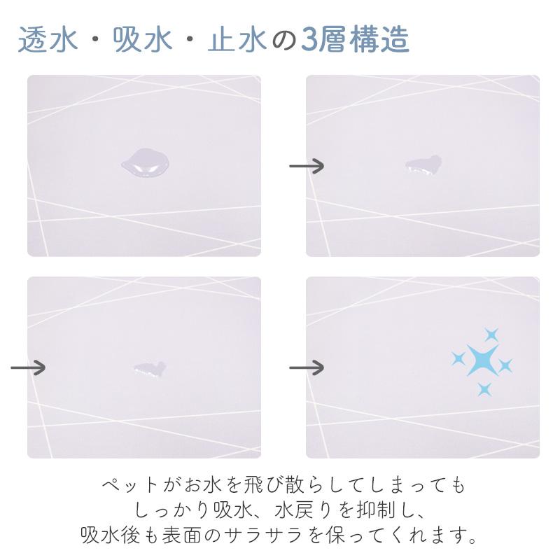 GEX　ピュアクリスタル　ずれない吸水マット　グレー　吸水　マット　滑り止め　水濡れ防止　足濡れ　ズレ防止　手洗い可能　犬用　猫用　給水器　ジェックス | ピュアクリスタル | 04
