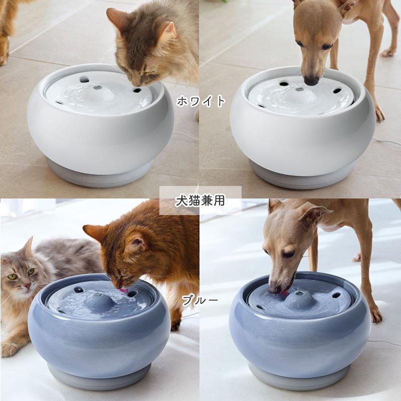 GEX　ピュアクリスタル　セラモ　1.8L　ホワイト / ブルー　犬猫兼用　自動給水器　USB電源　フィルター式　循環式　給水器　シンプル　おしゃれ　ジェックス | ピュアクリスタル | 08