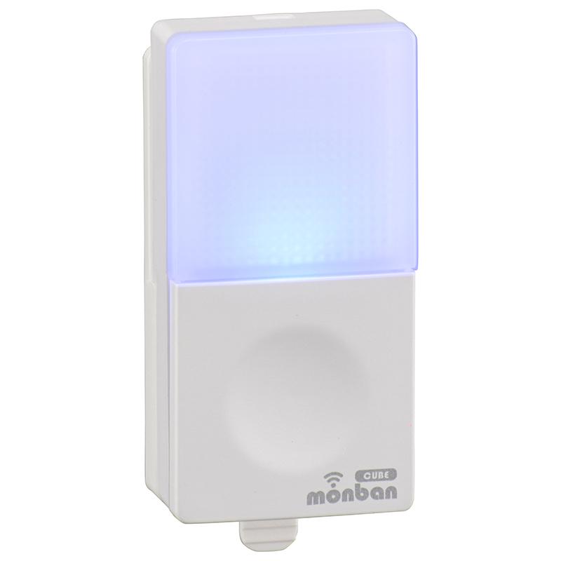 チャイム オーム電機 OHM monban CUBE ワイヤレスチャイムセット 押し