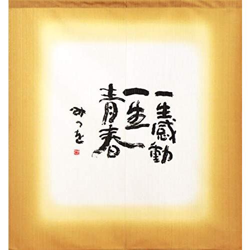 のれん 暖簾 間仕切り 目隠し 85x90cm 相田みつを 一生感動 日本製