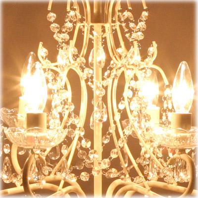 シャンデリア 照明 LED電球対応 アンティーク調 豪華で 6灯 Emma エマ  