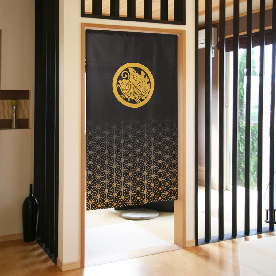 のれん 暖簾 目隠し 和柄 家紋 丸に揚羽蝶 85x150cm 日本製 のれん 暖簾 目隠し 和柄 家紋 丸に揚羽蝶 85x150cm 日本製