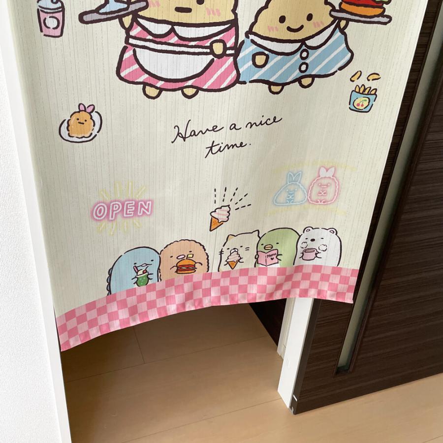 のれん 暖簾 目隠し すみっコぐらし しっぽずダイナー 85×150cm のれん 暖簾 目隠し すみっコぐらし しっぽずダイナー 85×150cm