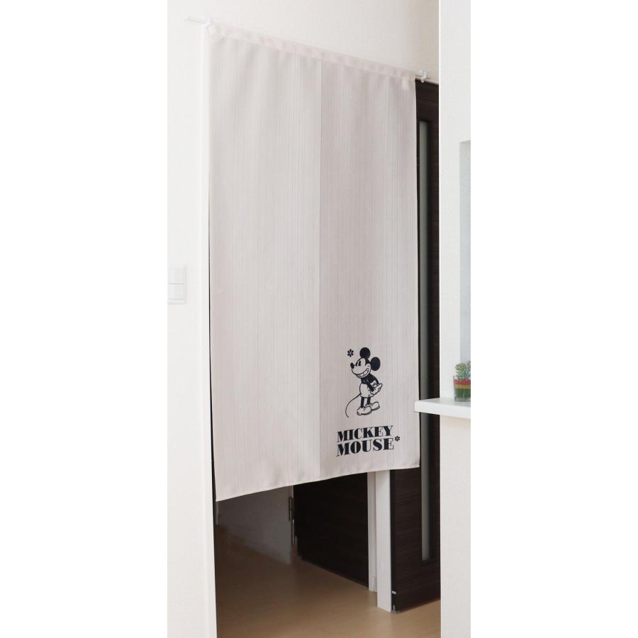 のれん　暖簾　目隠し　間仕切り　ディズニー　Disney　ミッキー　ワンポイント　85×150cm　日本製 |  | 01