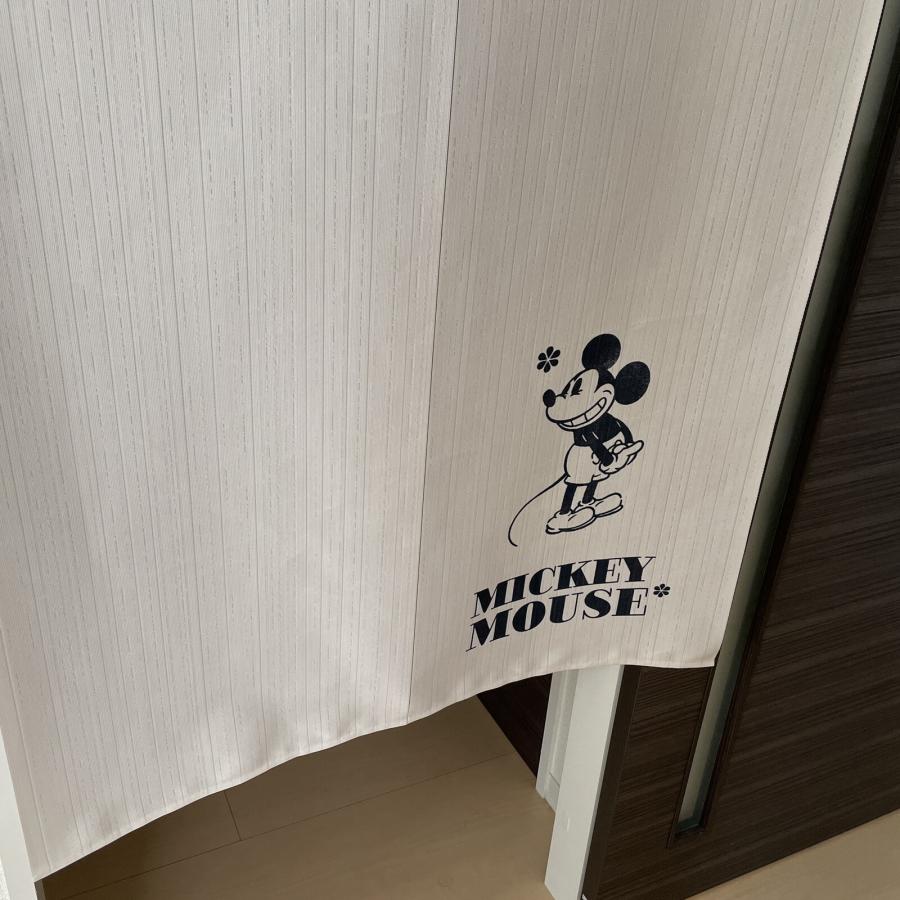 のれん　暖簾　目隠し　間仕切り　ディズニー　Disney　ミッキー　ワンポイント　85×150cm　日本製 |  | 02