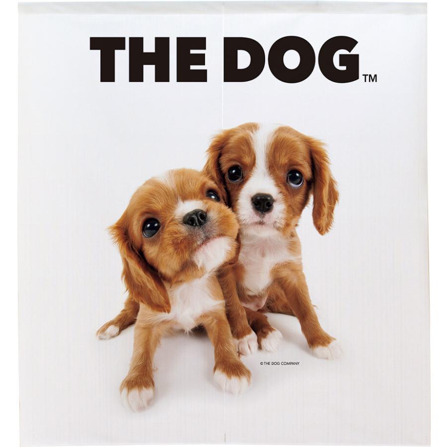 のれん　暖簾　目隠し　間仕切り　洋風　洋柄　THE DOG　いぬ　犬　キャバリア・キング・チャールズ・スパニエル   85×90cm　日本製 |  | 01