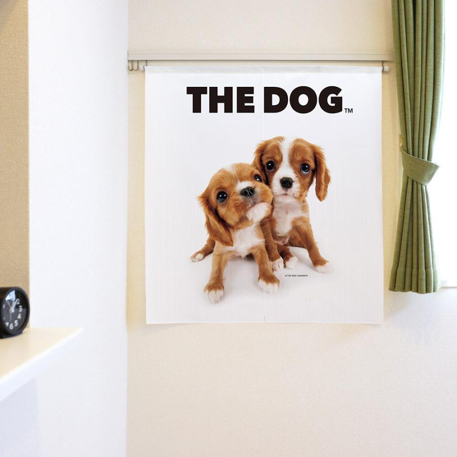 のれん　暖簾　目隠し　間仕切り　洋風　洋柄　THE DOG　いぬ　犬　キャバリア・キング・チャールズ・スパニエル   85×90cm　日本製 |  | 03