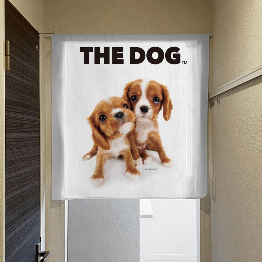 のれん　暖簾　目隠し　間仕切り　洋風　洋柄　THE DOG　いぬ　犬　キャバリア・キング・チャールズ・スパニエル   85×90cm　日本製 |  | 04