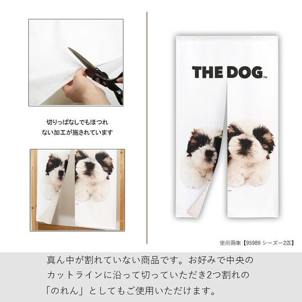のれん　暖簾　目隠し　間仕切り　洋風　洋柄　THE DOG　いぬ　犬　キャバリア・キング・チャールズ・スパニエル   85×90cm　日本製 |  | 07
