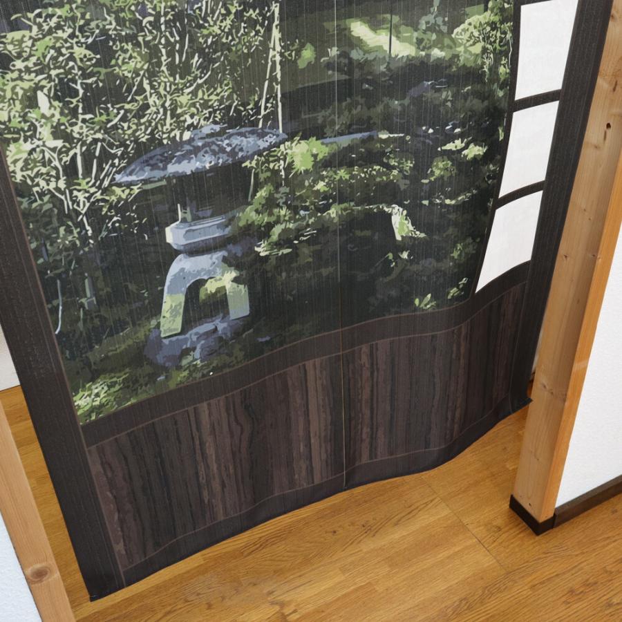のれん 暖簾 目隠し 間仕切り 和風 和柄 円窓障子 85×丈150cm 日本製