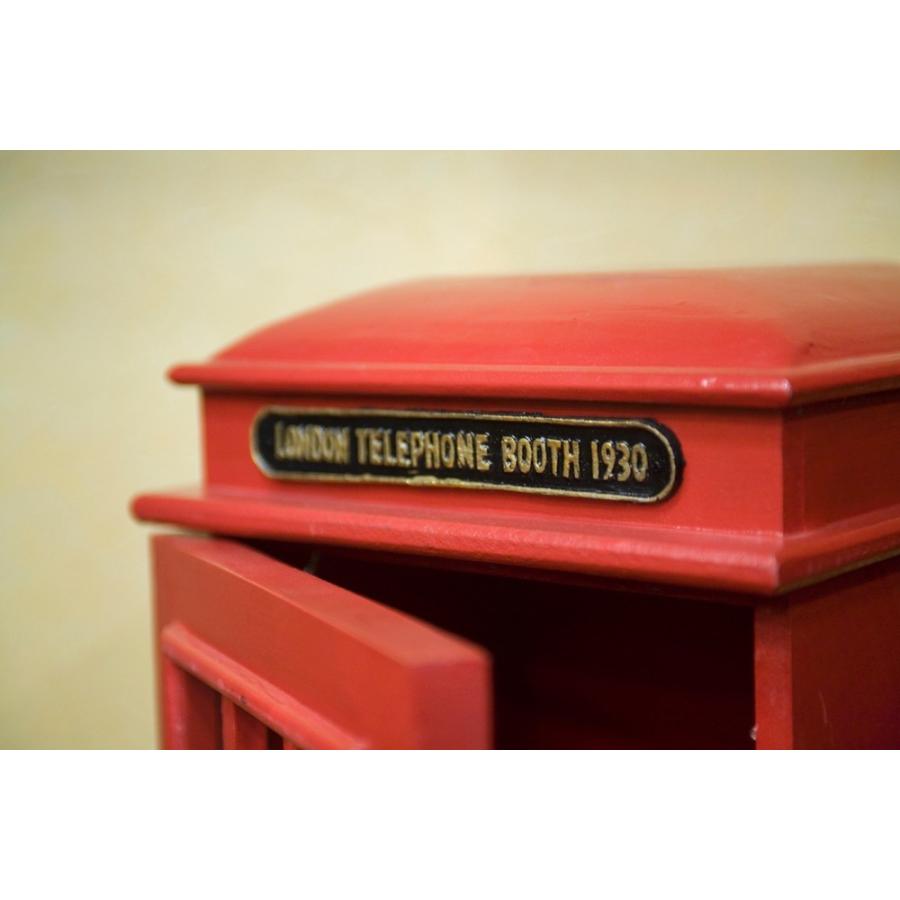 キャビネットレトロ調アメリカン雑貨アンティークテレフォンブース