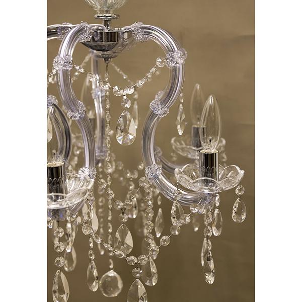 シャンデリア 照明 LED電球対応 クリスタル ガラス ギャラクシー 5灯