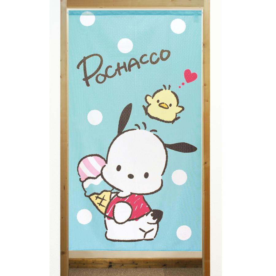 のれん 暖簾 サンリオ ポチャッコ 水玉 85×150cm 日本製 : styletown