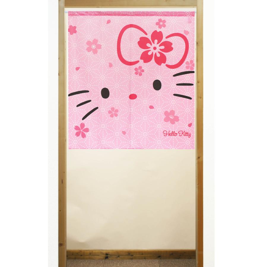 のれん 暖簾 サンリオ ハローキティ ららさくら 85×90cm 日本製 のれん 暖簾 サンリオ ハローキティ ららさくら 85×90cm 日本製