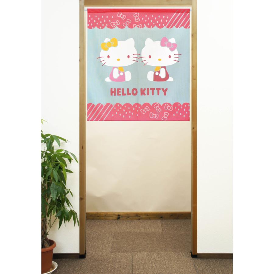 のれん 暖簾 サンリオ ハローキティ シックテキスタイル 85×90cm 日本