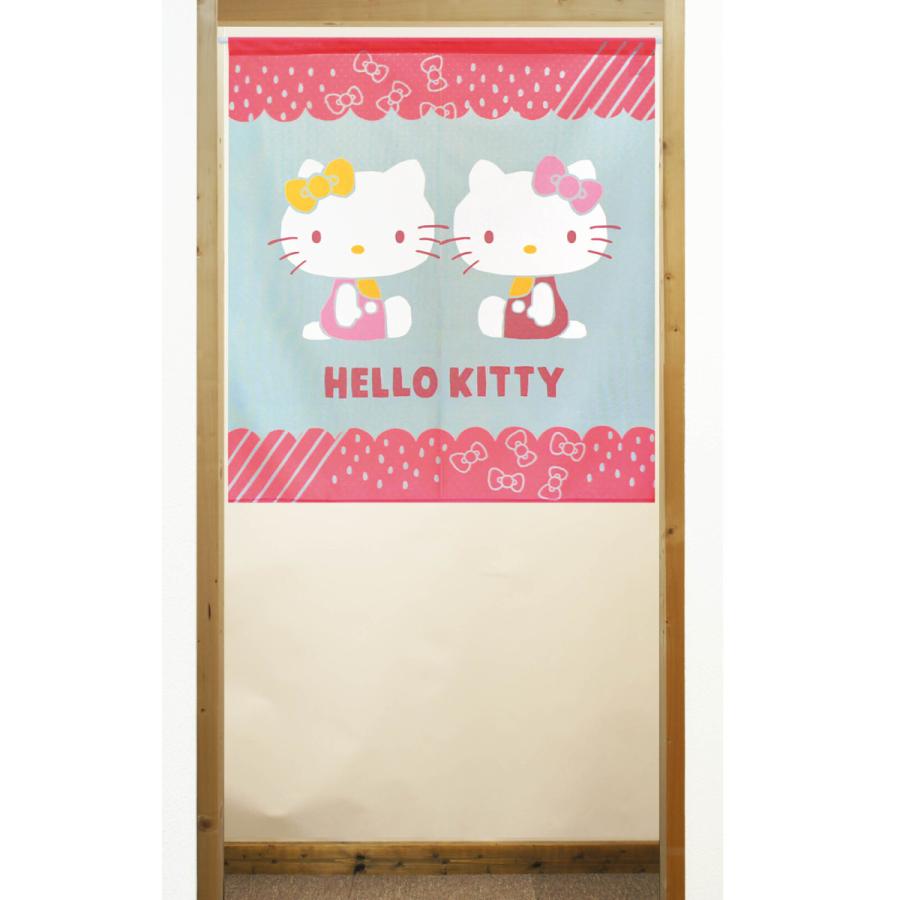 のれん 暖簾 サンリオ ハローキティ シックテキスタイル 85×90cm