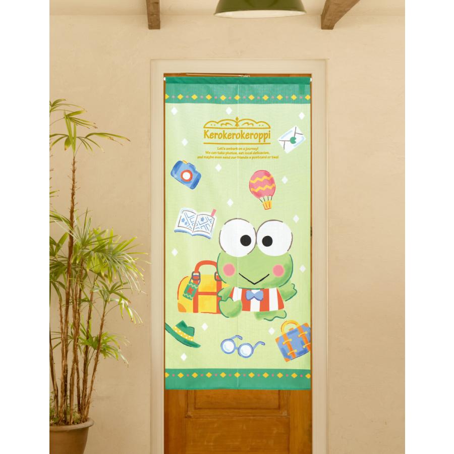 のれん 暖簾 サンリオ けろけろけろっぴ トラベル 72×150cm 日本