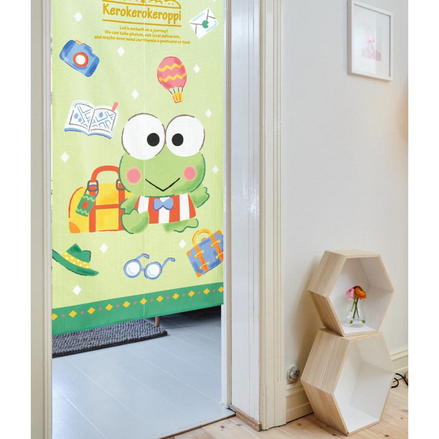 のれん 暖簾 サンリオ けろけろけろっぴ トラベル 72×150cm 日本