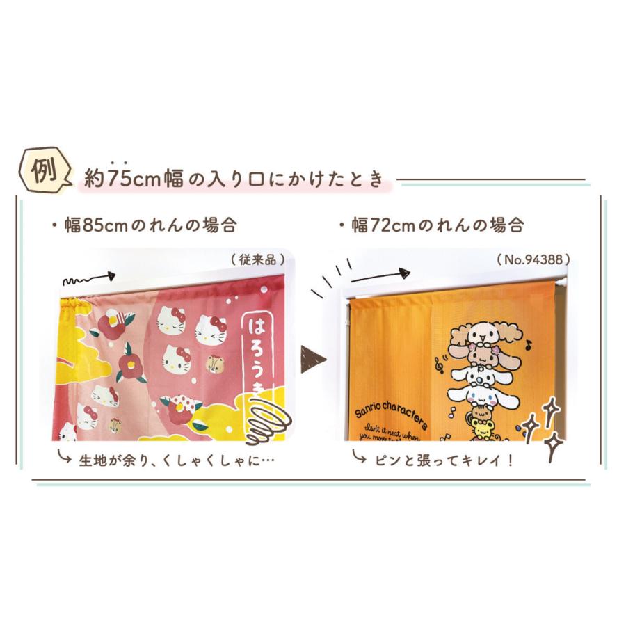 のれん 暖簾 サンリオ けろけろけろっぴ トラベル 72×150cm 日本