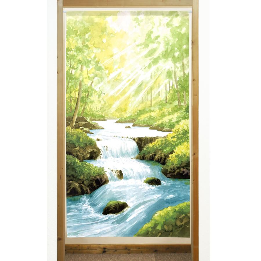 のれん 暖簾 目隠し 間仕切り 洋風 風景 景色 陽光と川の のれん 暖簾 目隠し 間仕切り 洋風 風景 景色 陽光と川の