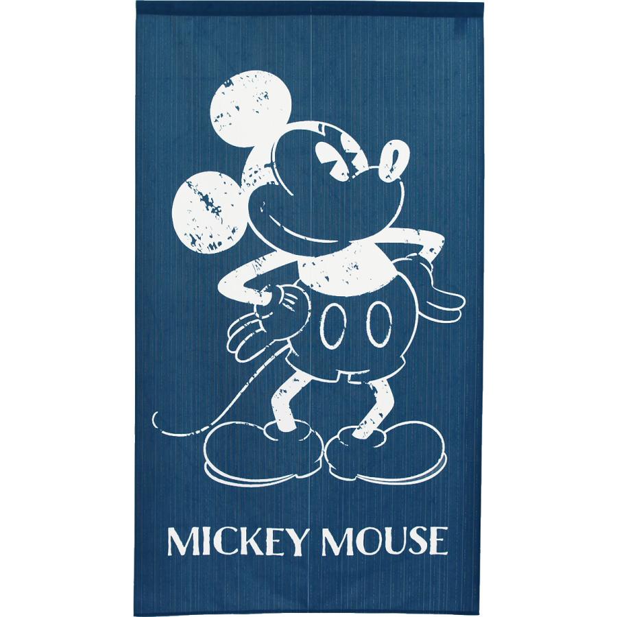のれん　暖簾  ディズニー   Disney  ミッキーホワイトライン　85×150cm   日本製　 |  | 01
